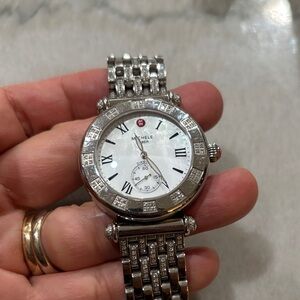 🔥 ❤️ Michele 💥❤️ Silver and White Women's Watch